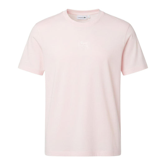 Pink - Front - Lacoste Unisex Adult Print Cotton Jersey T-Shirt