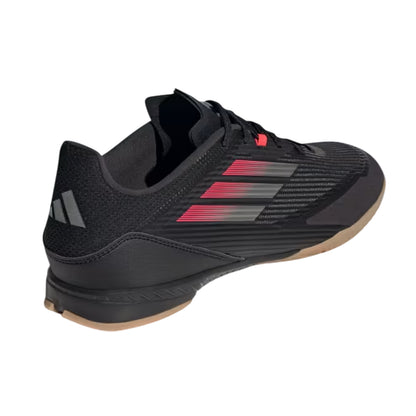Black-Iron-Red - Back - Adidas Mens F50 League Graphic Print Indoor Football Shoes