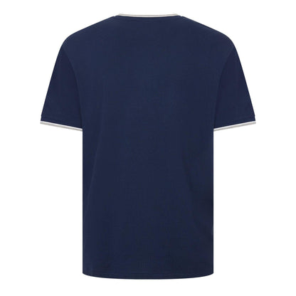 Navy - Back - Ralph Lauren Mens Tipped Cotton T-Shirt