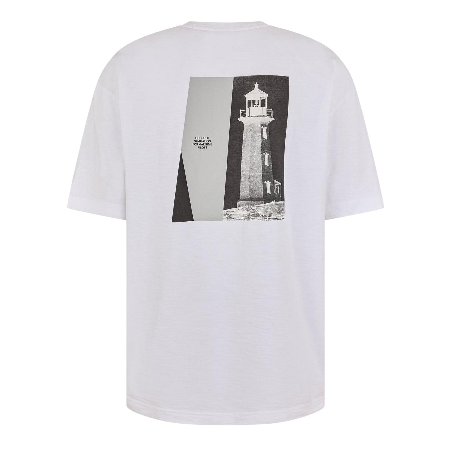 White - Back - Boss Mens Orange Graphic Print Regular T-Shirt