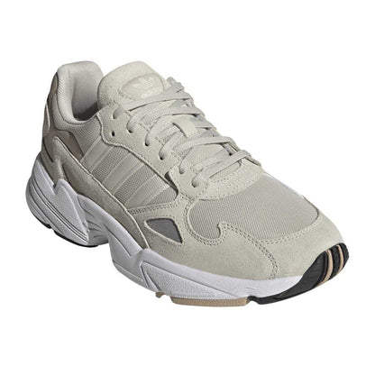 Alumina - Front - Adidas Womens-Ladies Falcon 3 Stripes Suede Trainers