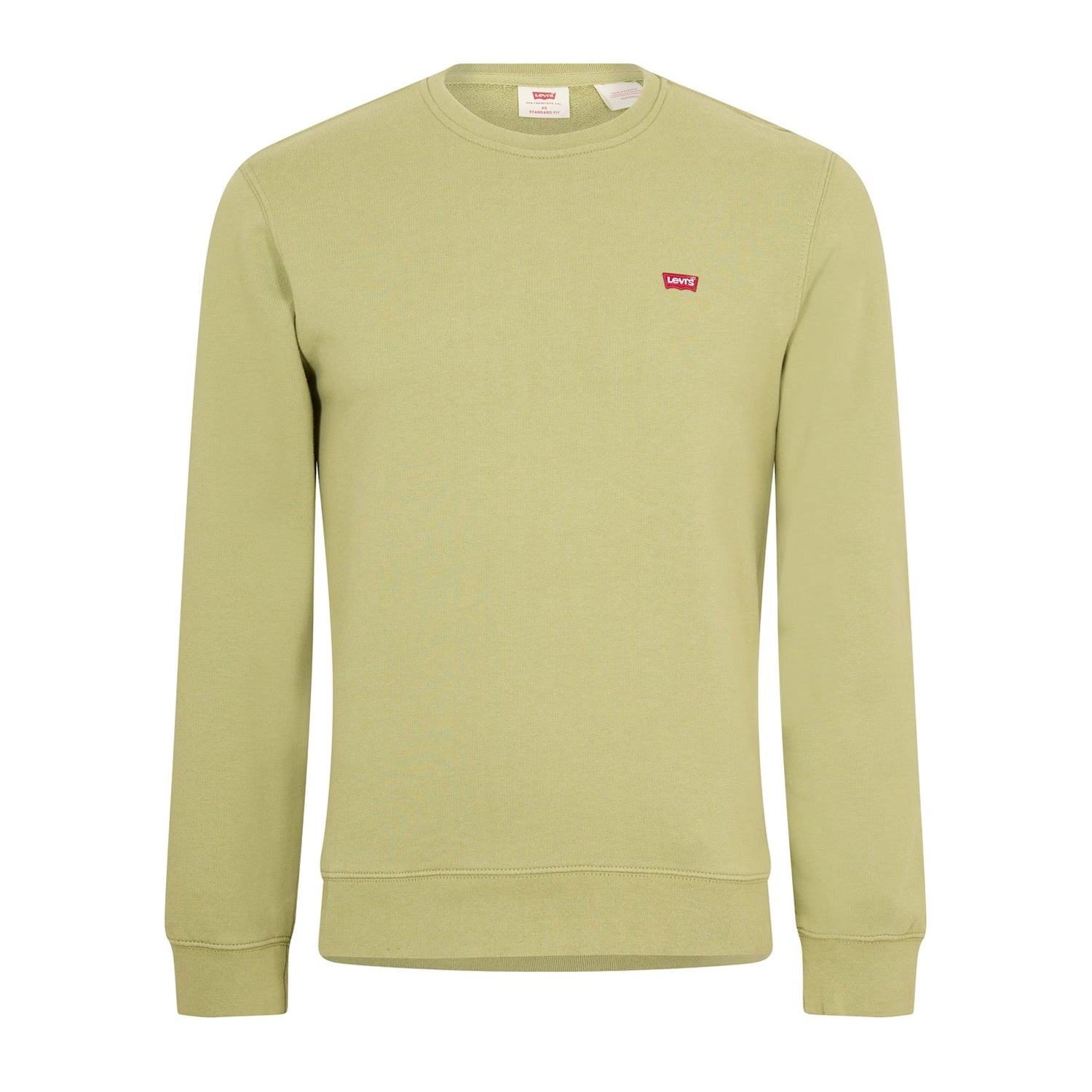 Sage - Front - Levis Mens Original Crew Neck Sweatshirt