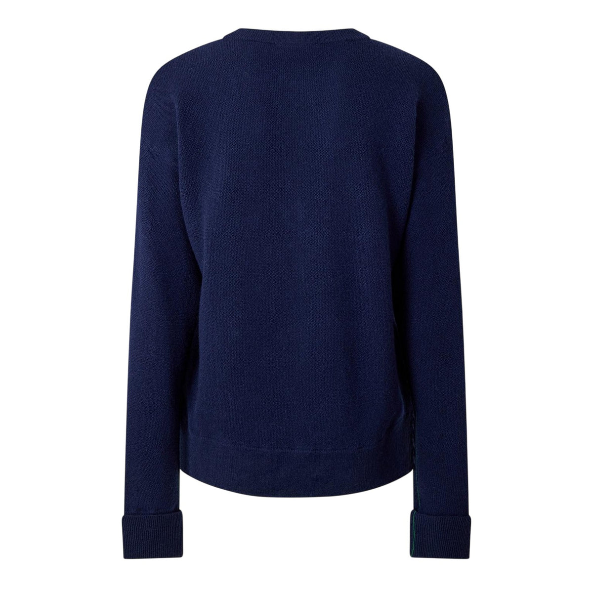 Navy Blue - Back - Lacoste Womens-Ladies Tricot Jumper