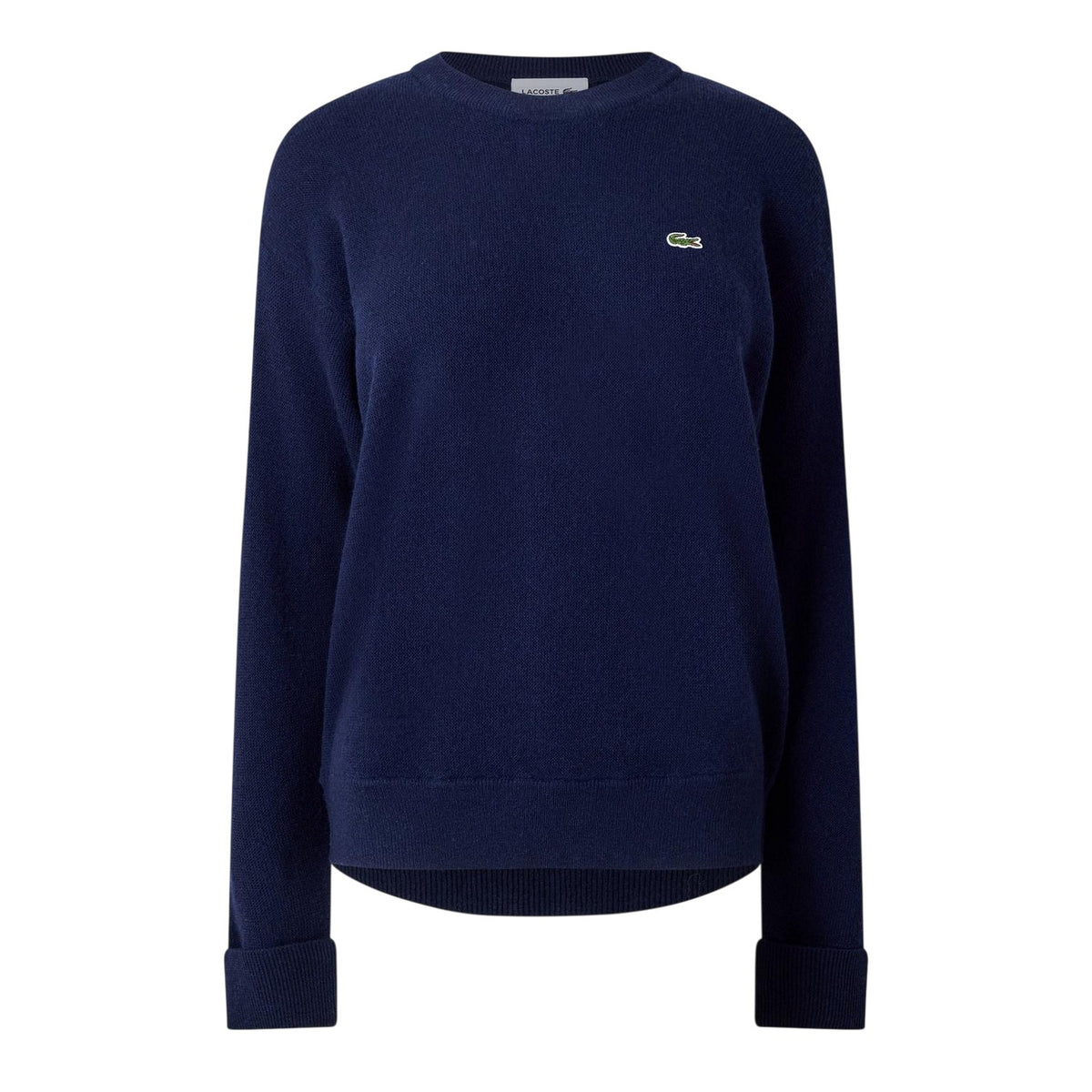 Navy Blue - Front - Lacoste Womens-Ladies Tricot Jumper