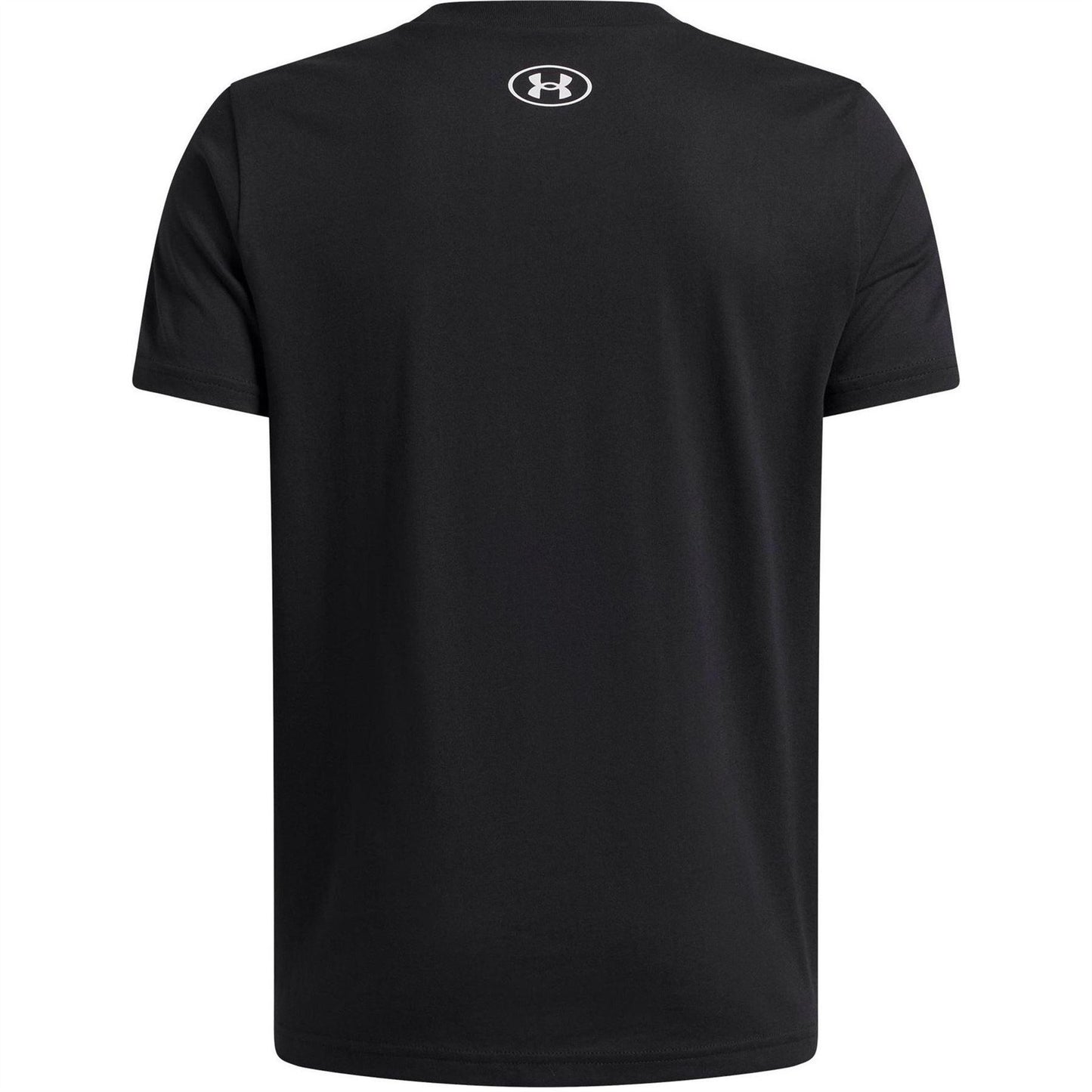 Black-White - Back - Under Armour Childrens-Kids Basketball Relaxed Fit T-Shirt