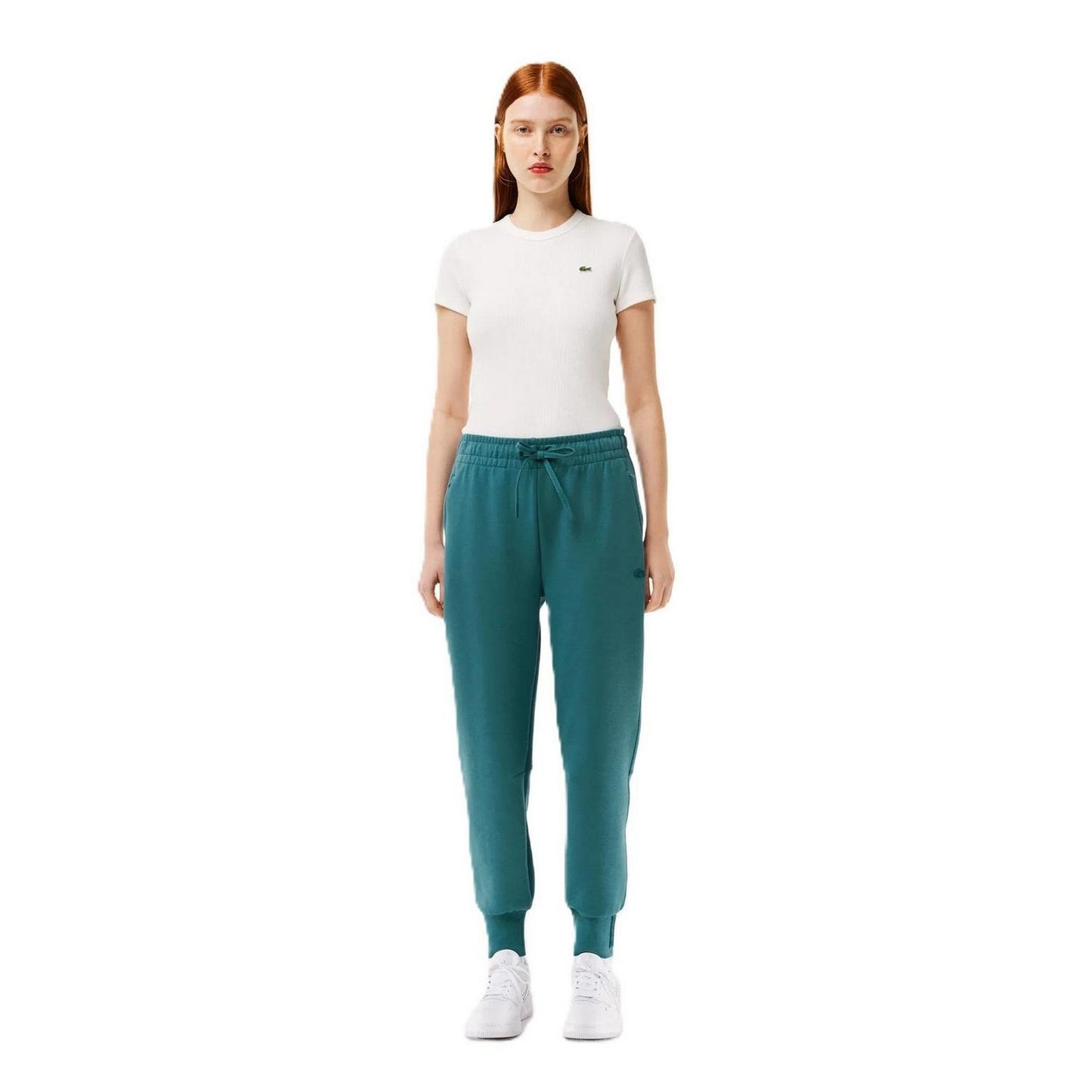 Hydro Teal - Side - Lacoste Womens-Ladies Active Jogging Bottoms