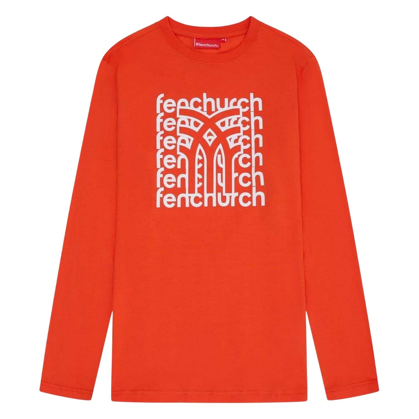 Burnt Orange - Front - Fenchurch Unisex Adult Jones Long-Sleeved T-Shirt