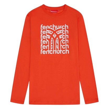 Burnt Orange - Front - Fenchurch Unisex Adult Jones Long-Sleeved T-Shirt