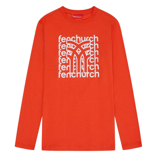 Burnt Orange - Front - Fenchurch Unisex Adult Jones Long-Sleeved T-Shirt