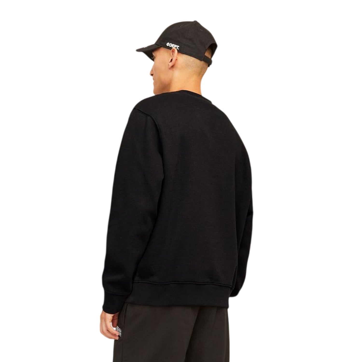 Black - Back - Jack And Jones Mens Urban Edge Brushed Sweatshirt