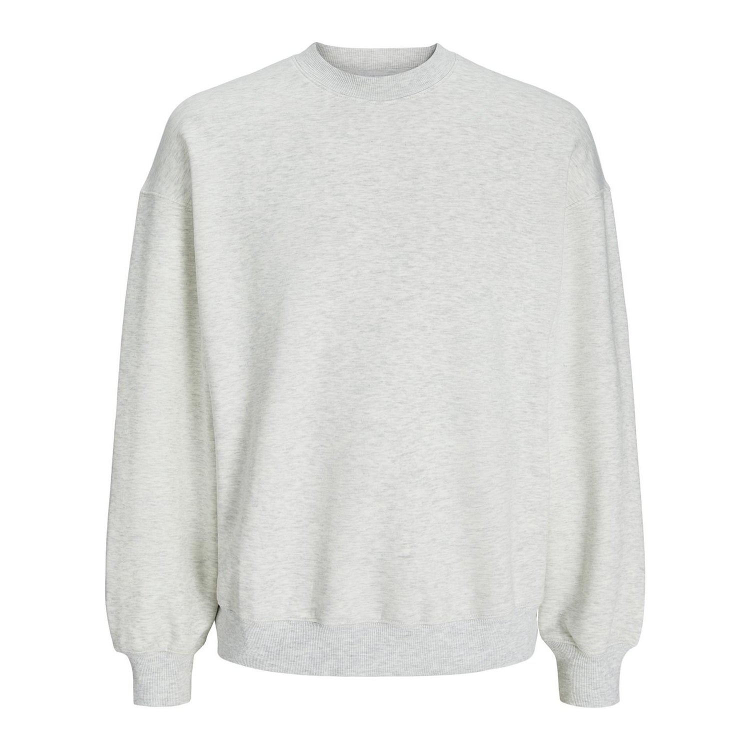 White Melange - Front - Jack And Jones Mens Urban Edge Brushed Sweatshirt