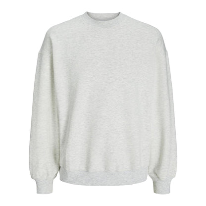 White Melange - Front - Jack And Jones Mens Urban Edge Brushed Sweatshirt