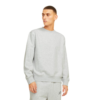 White Melange - Side - Jack And Jones Mens Urban Edge Brushed Sweatshirt