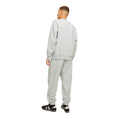 White Melange - Pack Shot - Jack And Jones Mens Urban Edge Brushed Sweatshirt