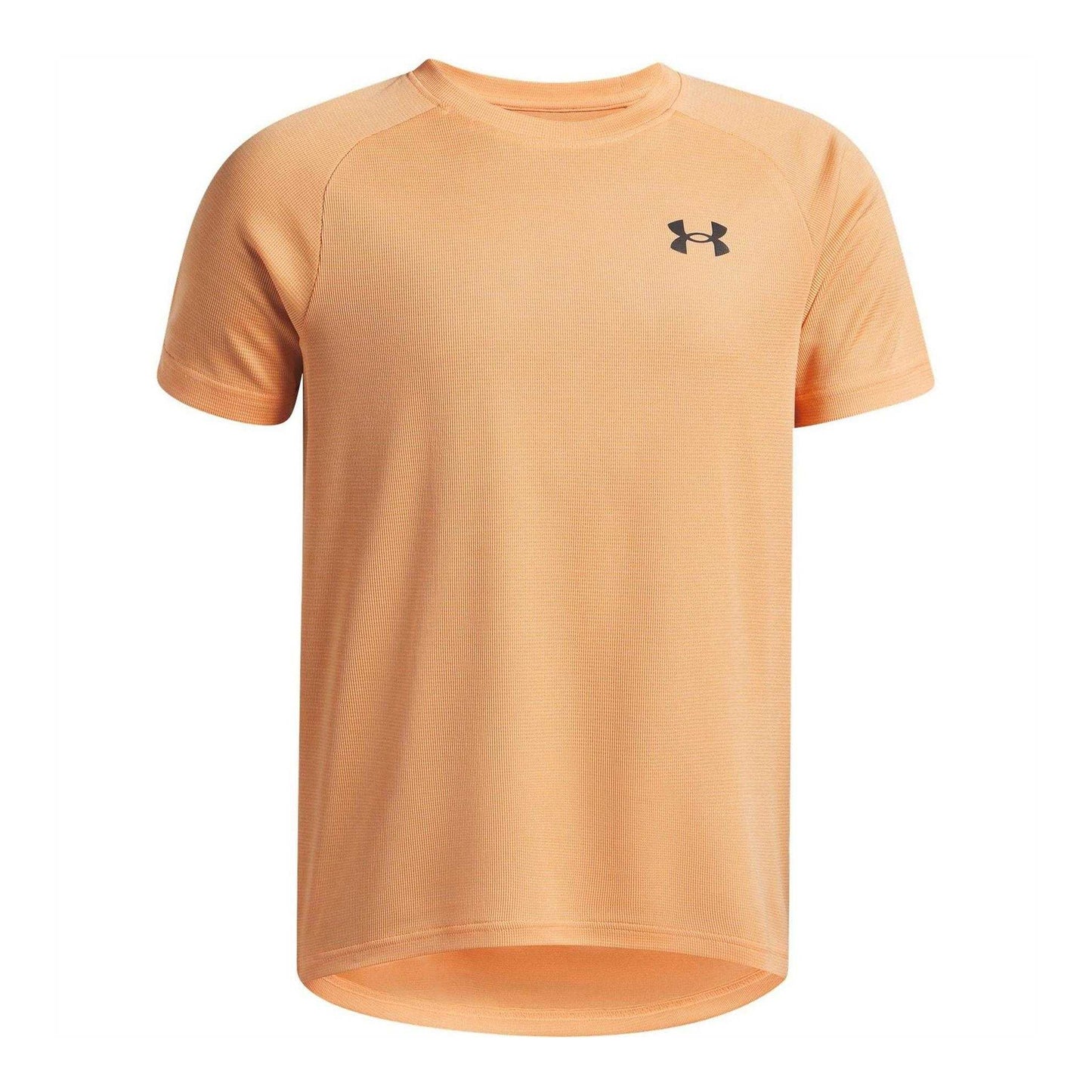 Orange-Black - Front - Under Armour Childrens-Kids Tech Logo Regular T-Shirt