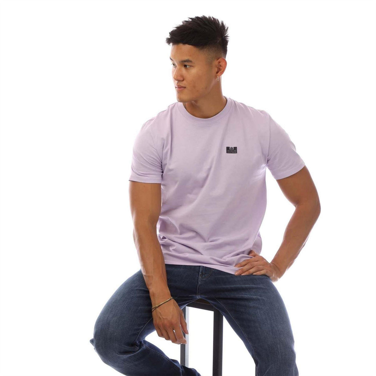 Lilac - Lifestyle - Weekend Offender Mens Bridgetown Plain Logo Regular T-Shirt