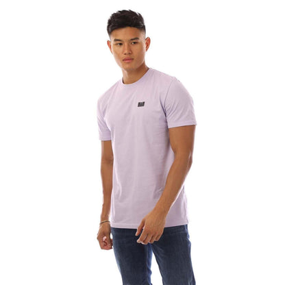 Lilac - Front - Weekend Offender Mens Bridgetown Plain Logo Regular T-Shirt