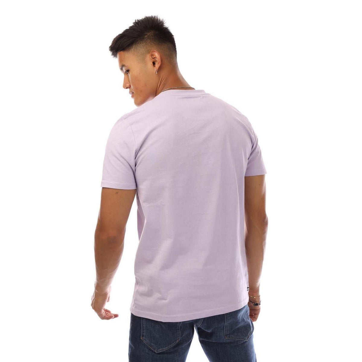 Lilac - Back - Weekend Offender Mens Bridgetown Plain Logo Regular T-Shirt