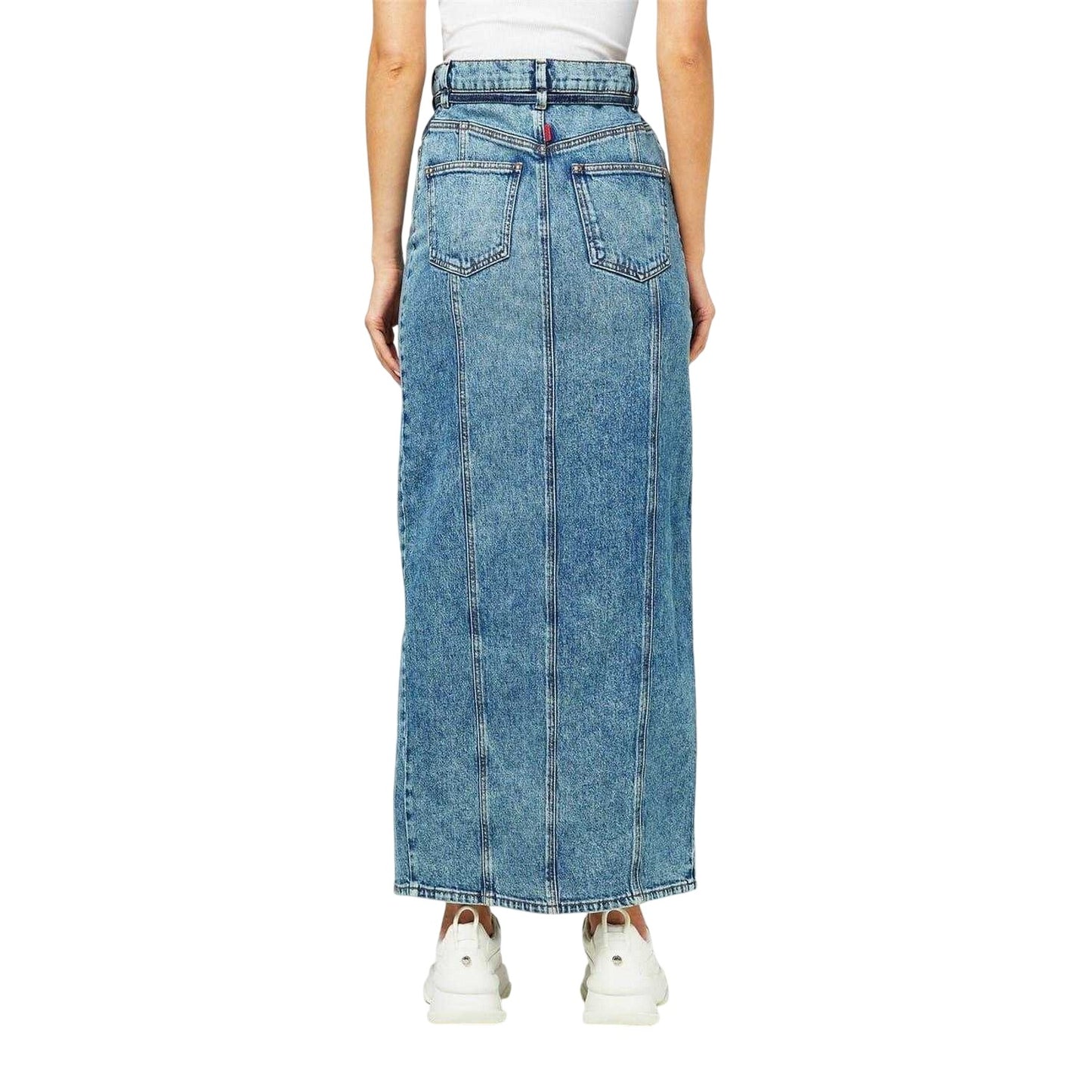 Bright Blue - Back - Hugo Womens-Ladies Getini Denim Maxi Skirt