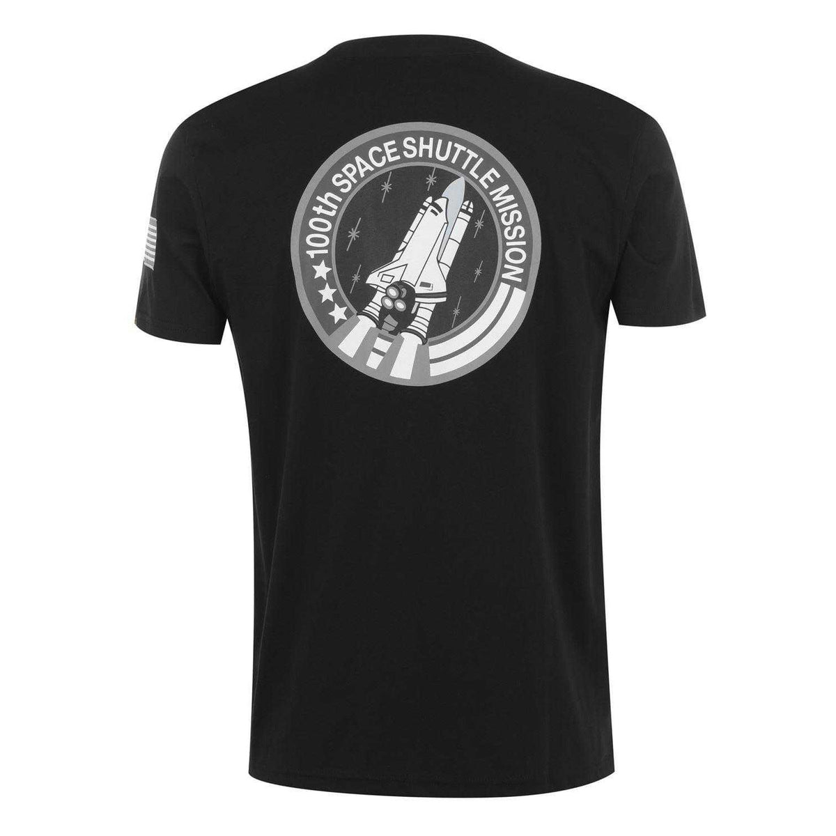 Black - Back - NASA Mens Alpha Industries Shuttle Regular T-Shirt