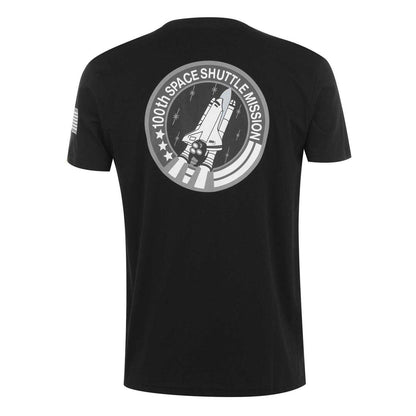Black - Back - NASA Mens Alpha Industries Shuttle Regular T-Shirt