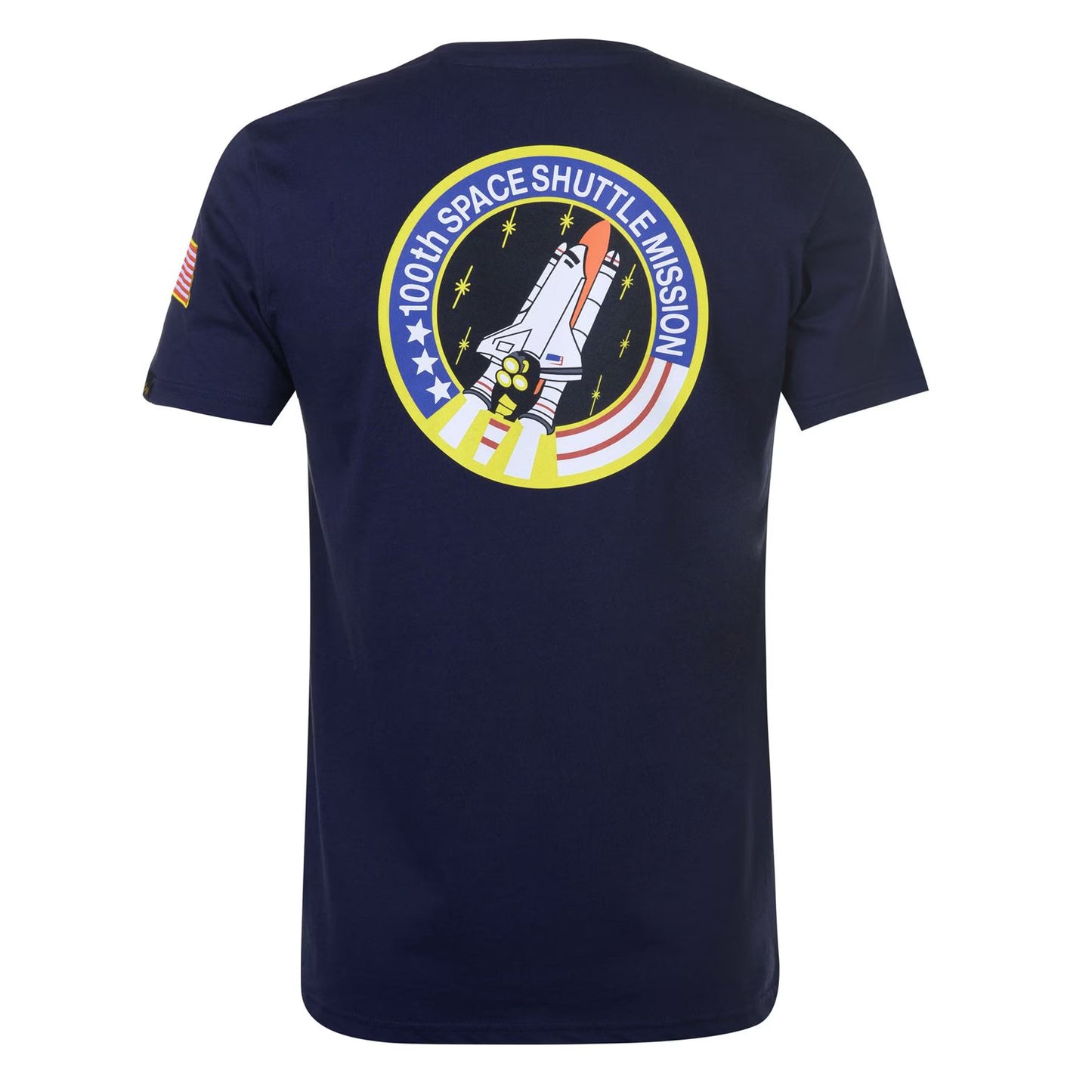 Navy Blue - Back - NASA Mens Alpha Industries Shuttle Regular T-Shirt