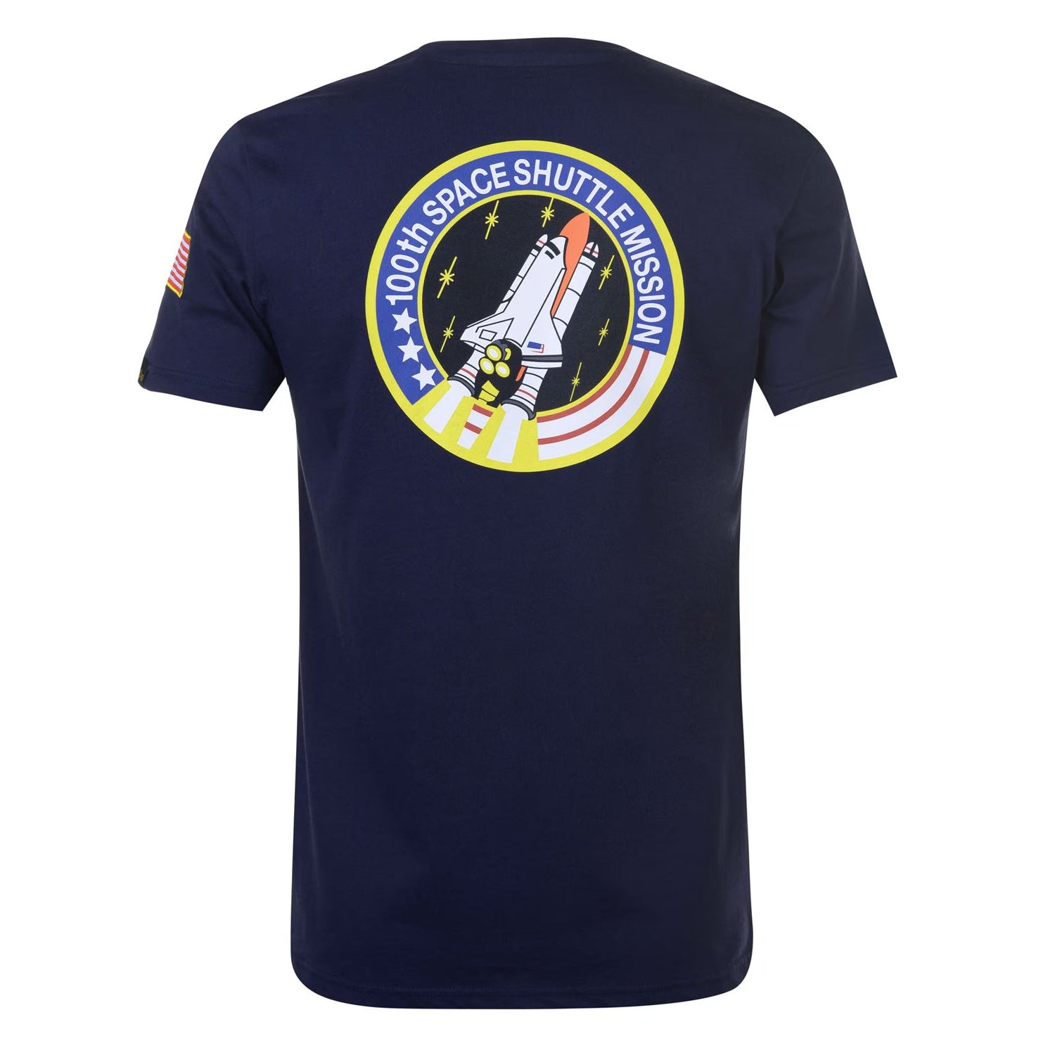 Navy Blue - Back - NASA Mens Alpha Industries Shuttle Regular T-Shirt
