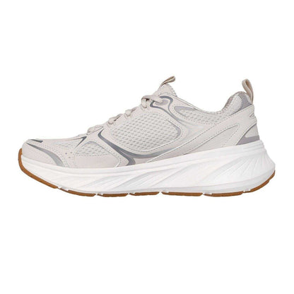 Natural - Back - Skechers Womens-Ladies Edgeride Silver Eclipse Trainers