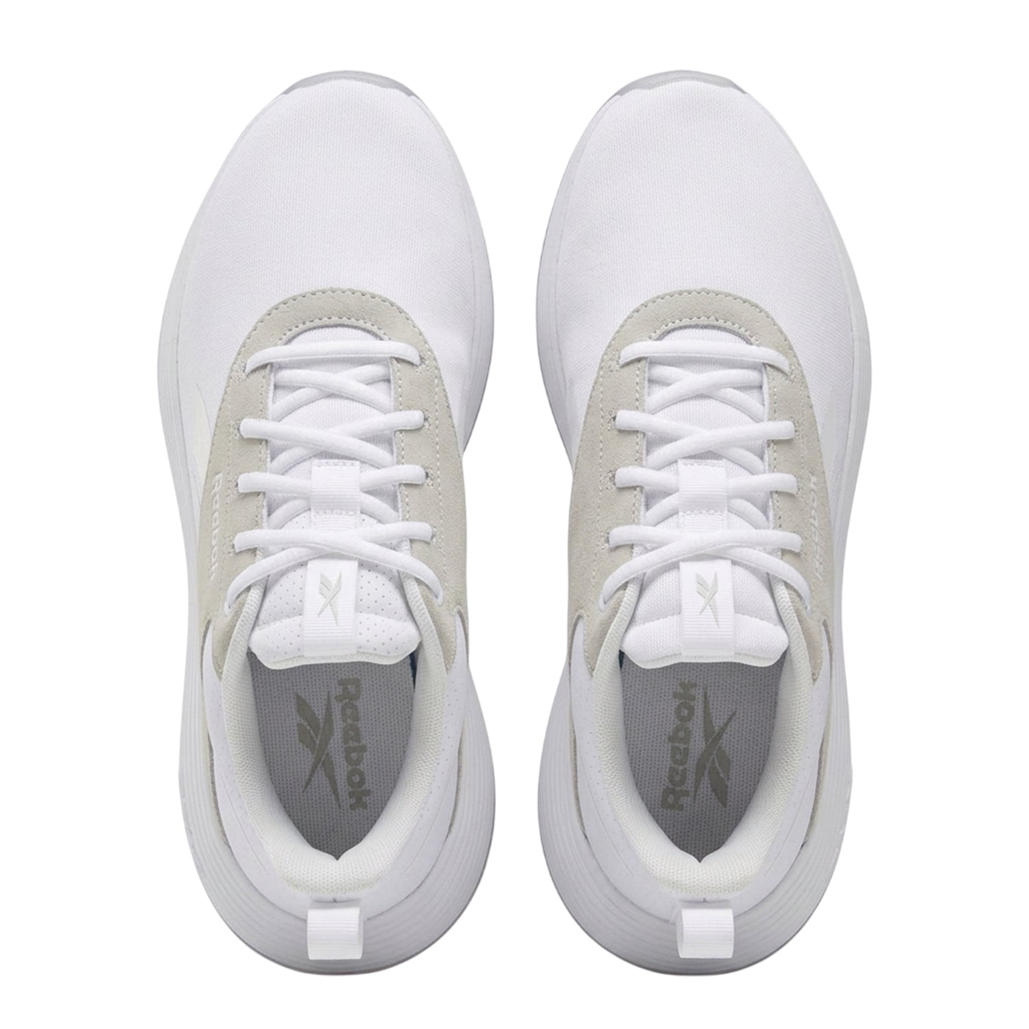 White - Back - Reebok Womens-Ladies Dmx Comfort Suede Panel Trainers