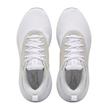 White - Back - Reebok Womens-Ladies Dmx Comfort Suede Panel Trainers