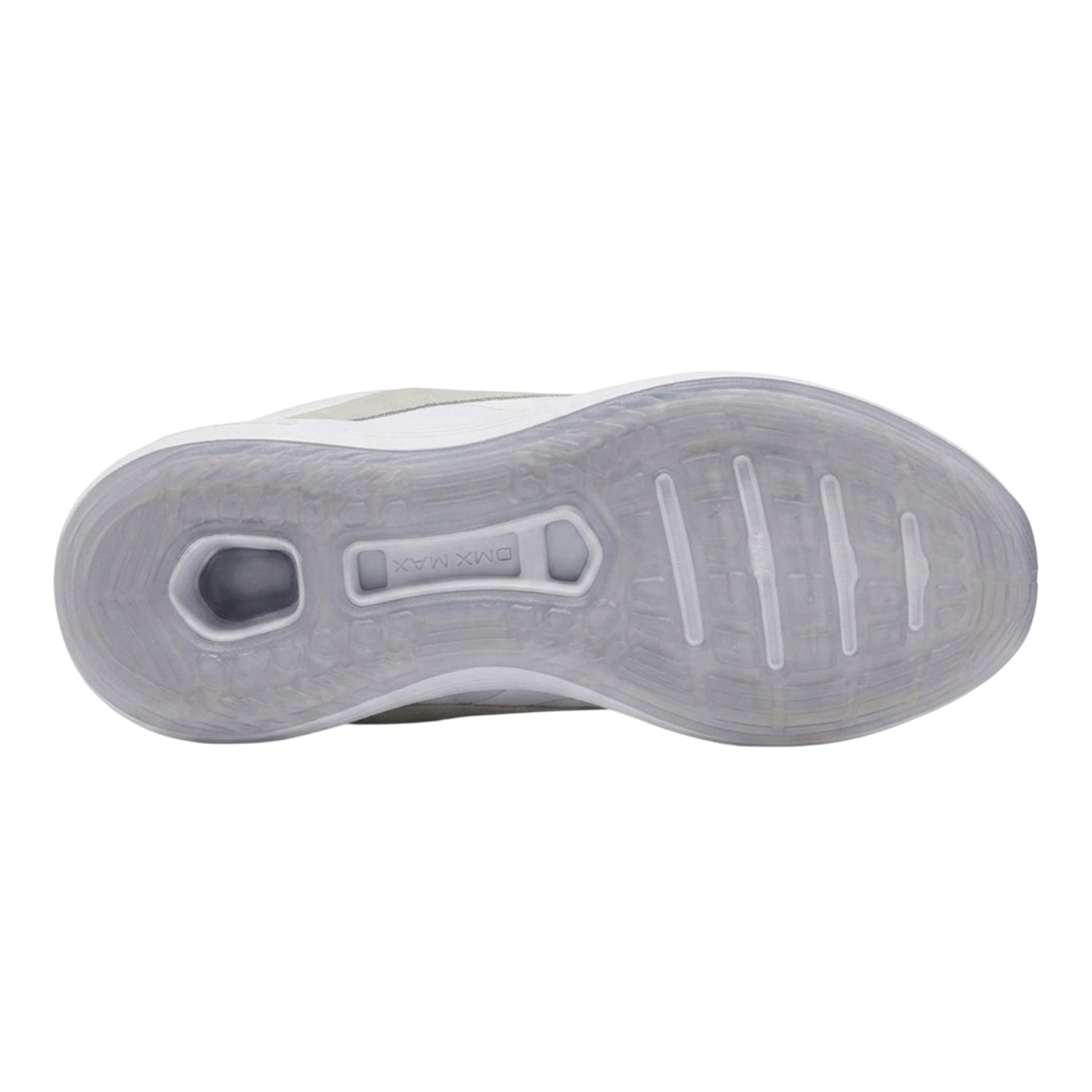 White - Side - Reebok Womens-Ladies Dmx Comfort Suede Panel Trainers