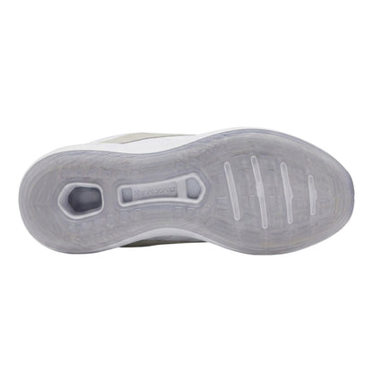 White - Side - Reebok Womens-Ladies Dmx Comfort Suede Panel Trainers