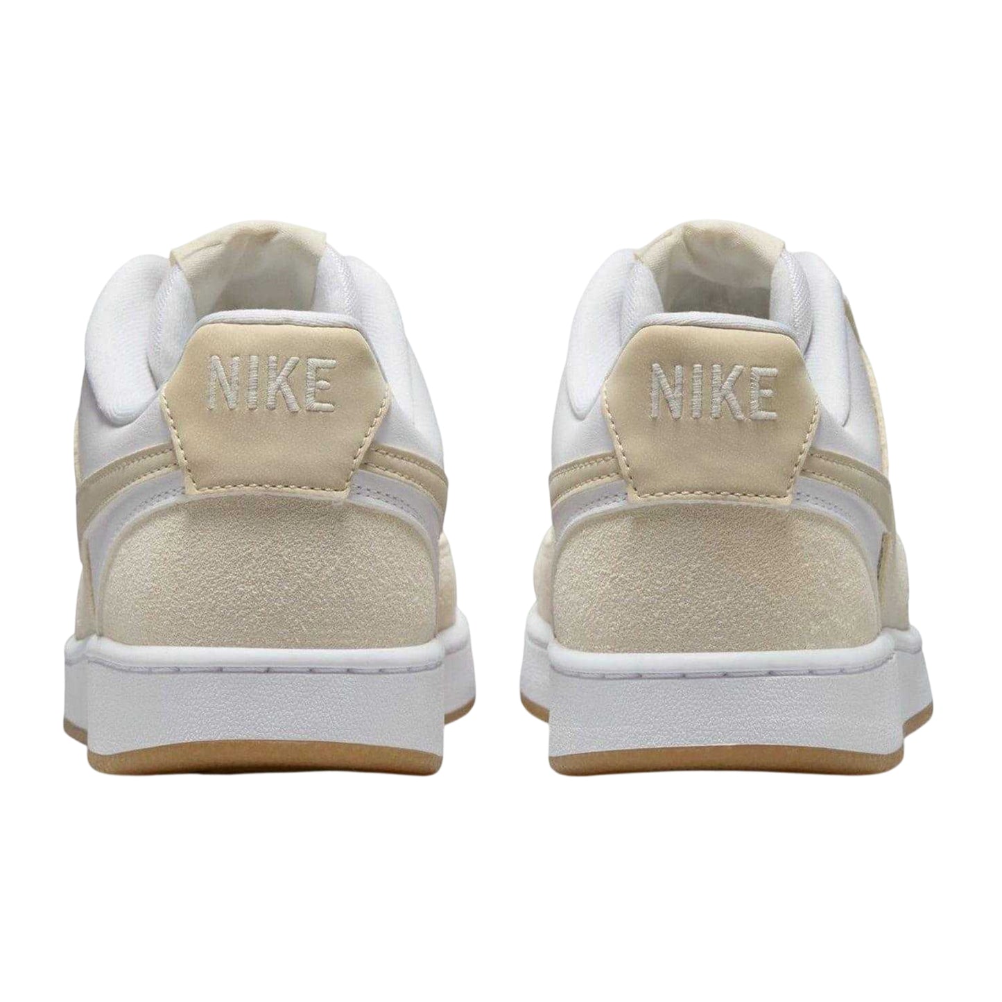 White-Beige - Back - Nike Womens-Ladies Court Vision Leather Trainers
