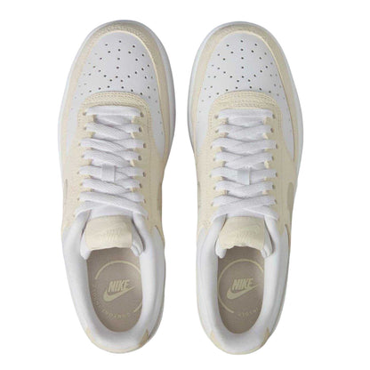 White-Beige - Lifestyle - Nike Womens-Ladies Court Vision Leather Trainers