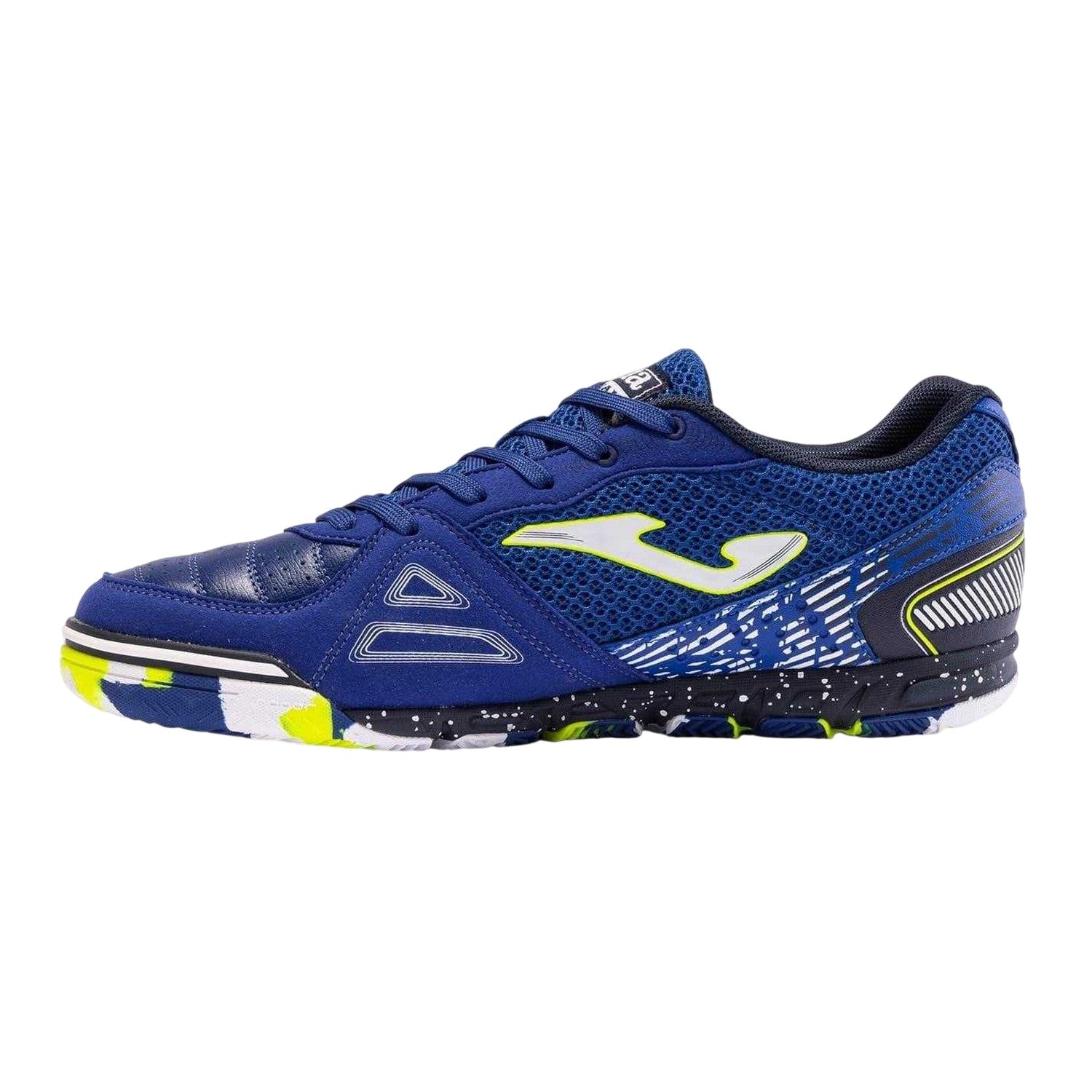 Royal Blue - Side - Joma Mens Mundial Leather Indoor Football Trainers