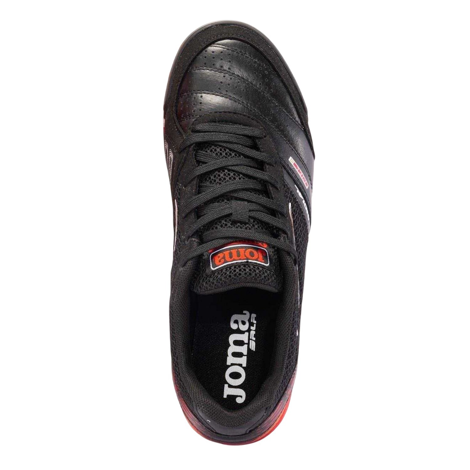 Black-Orange - Side - Joma Mens Mundial Leather Indoor Football Trainers