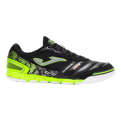 Black-Yellow - Front - Joma Mens Mundial Leather Indoor Football Trainers