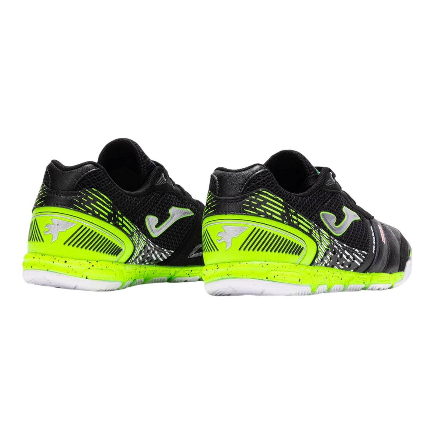Black-Yellow - Back - Joma Mens Mundial Leather Indoor Football Trainers