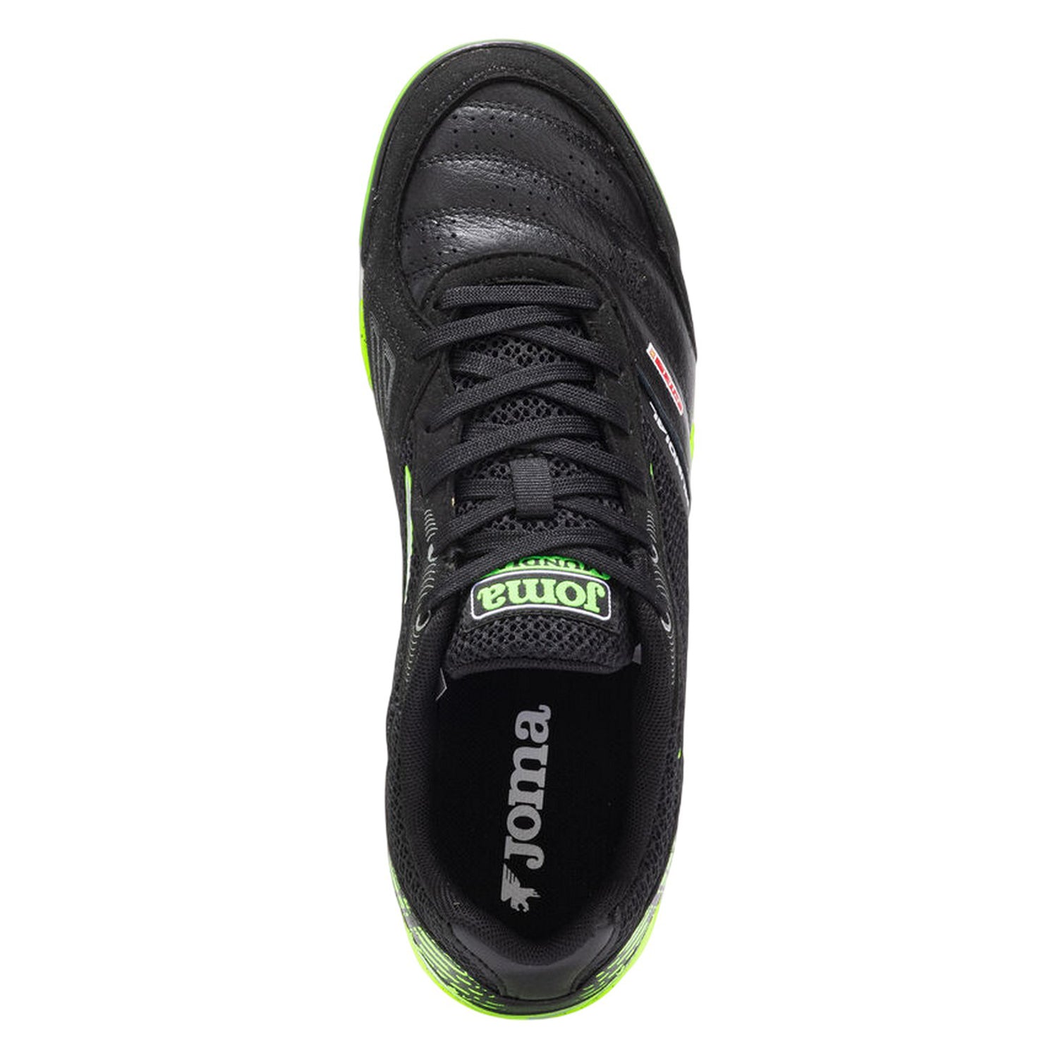 Black-Yellow - Side - Joma Mens Mundial Leather Indoor Football Trainers