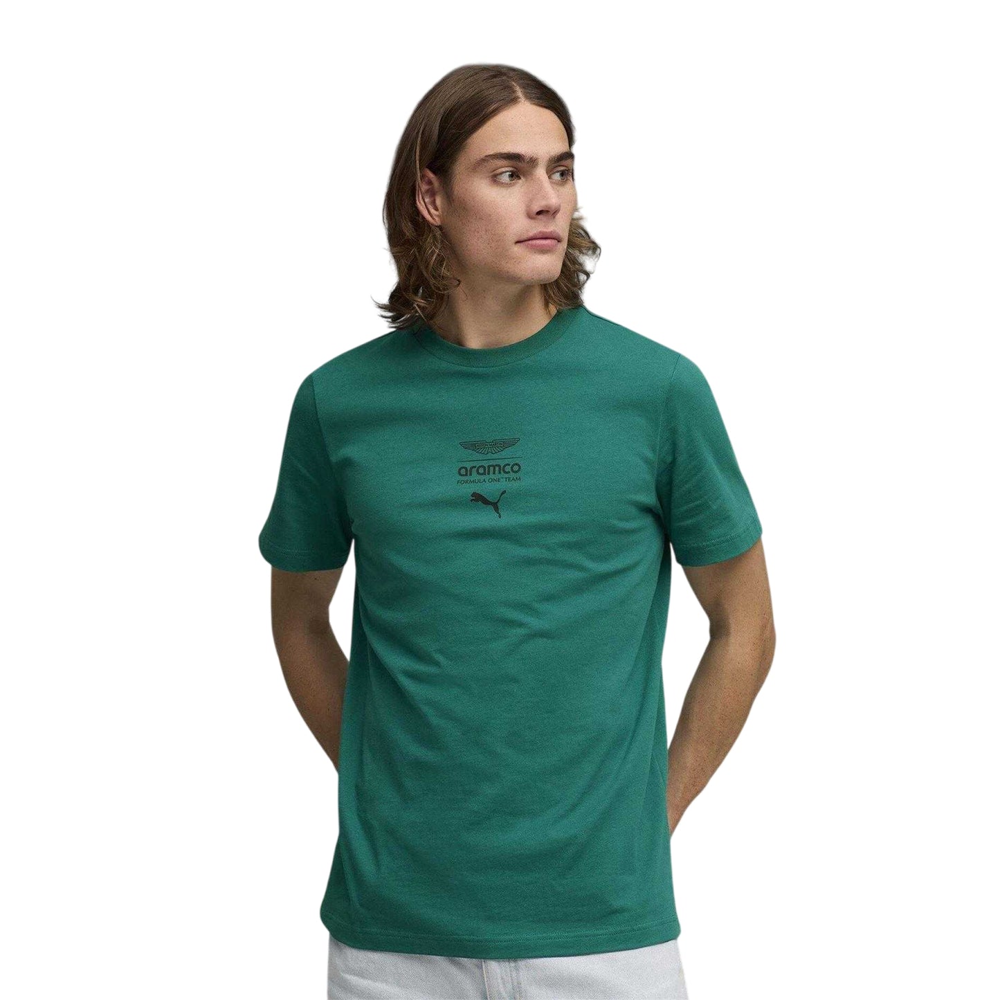 Green - Side - Puma Mens Motorsport Aston Martin F1 Logo T-Shirt