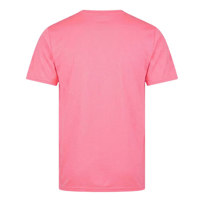 Neon Pink - Back - New Balance Mens Solid Regular T-Shirt