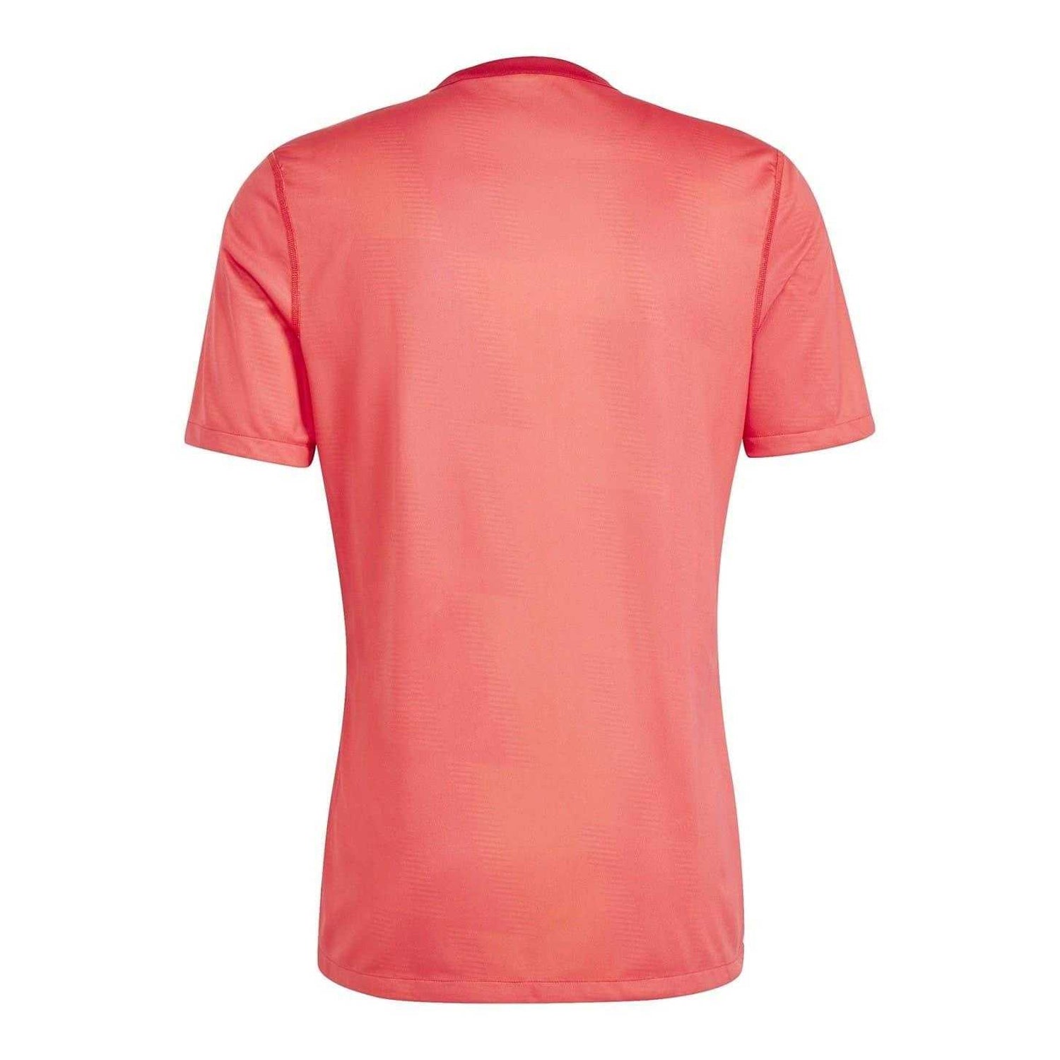Red - Back - Adidas Mens 24 Logo Reversible Regular T-Shirt