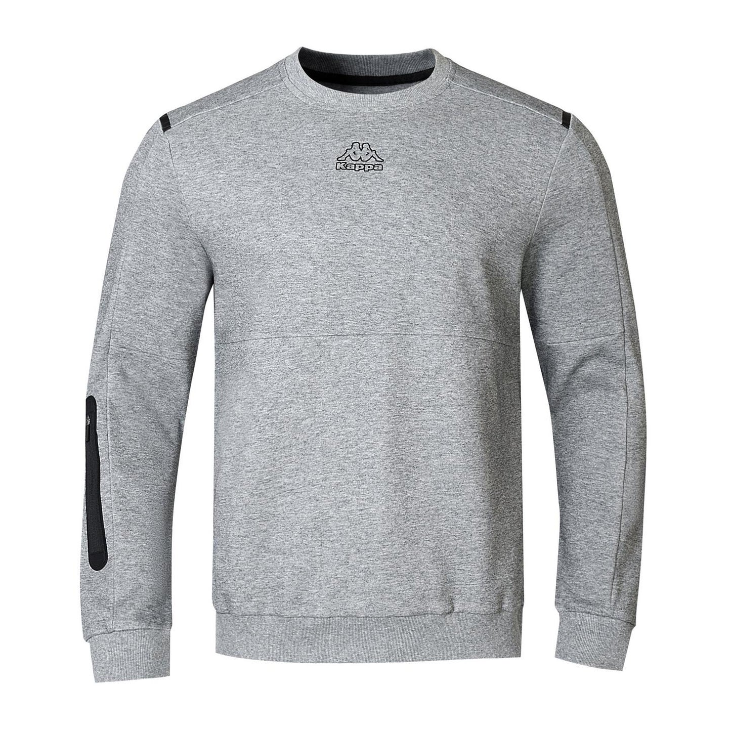 Grey Marl - Front - Kappa Mens Teddy Fleece Sweatshirt