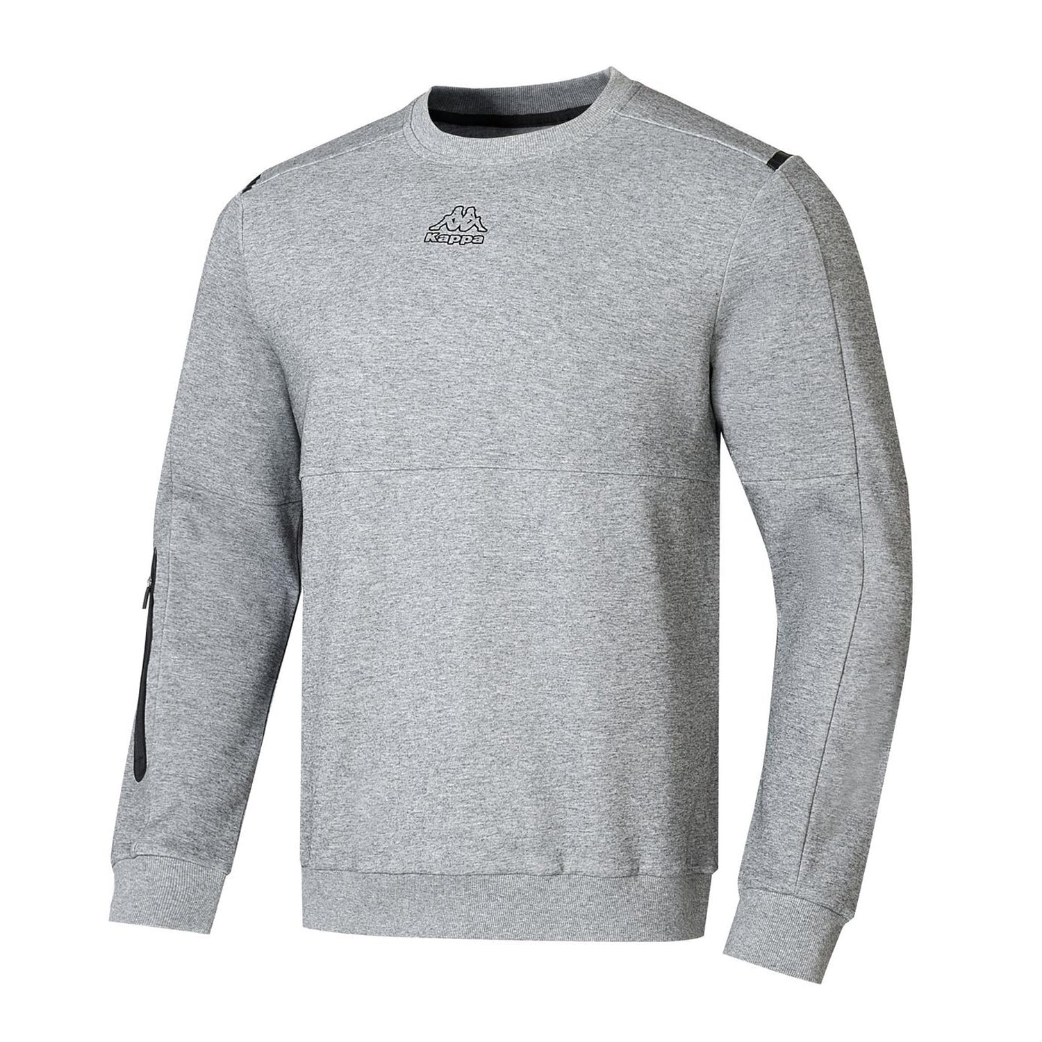Grey Marl Marl - Back - Kappa Mens Teddy Fleece Sweatshirt