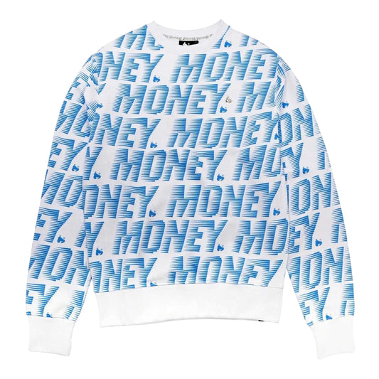 Blue - Front - Money Unisex Adult Zoom Ape Cotton Crew Neck Sweatshirt