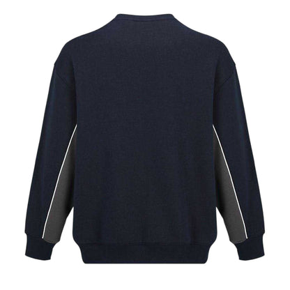 Navy-Smoke - Back - Slazenger Mens Fleece Crew Neck Sweatshirt