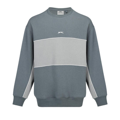 Slate-Grey - Front - Slazenger Mens Fleece Crew Neck Sweatshirt