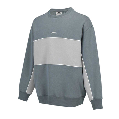 Slate-Grey - Side - Slazenger Mens Fleece Crew Neck Sweatshirt