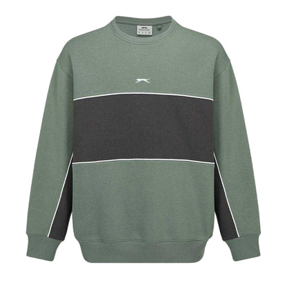 Laurel-Grey - Front - Slazenger Mens Fleece Crew Neck Sweatshirt