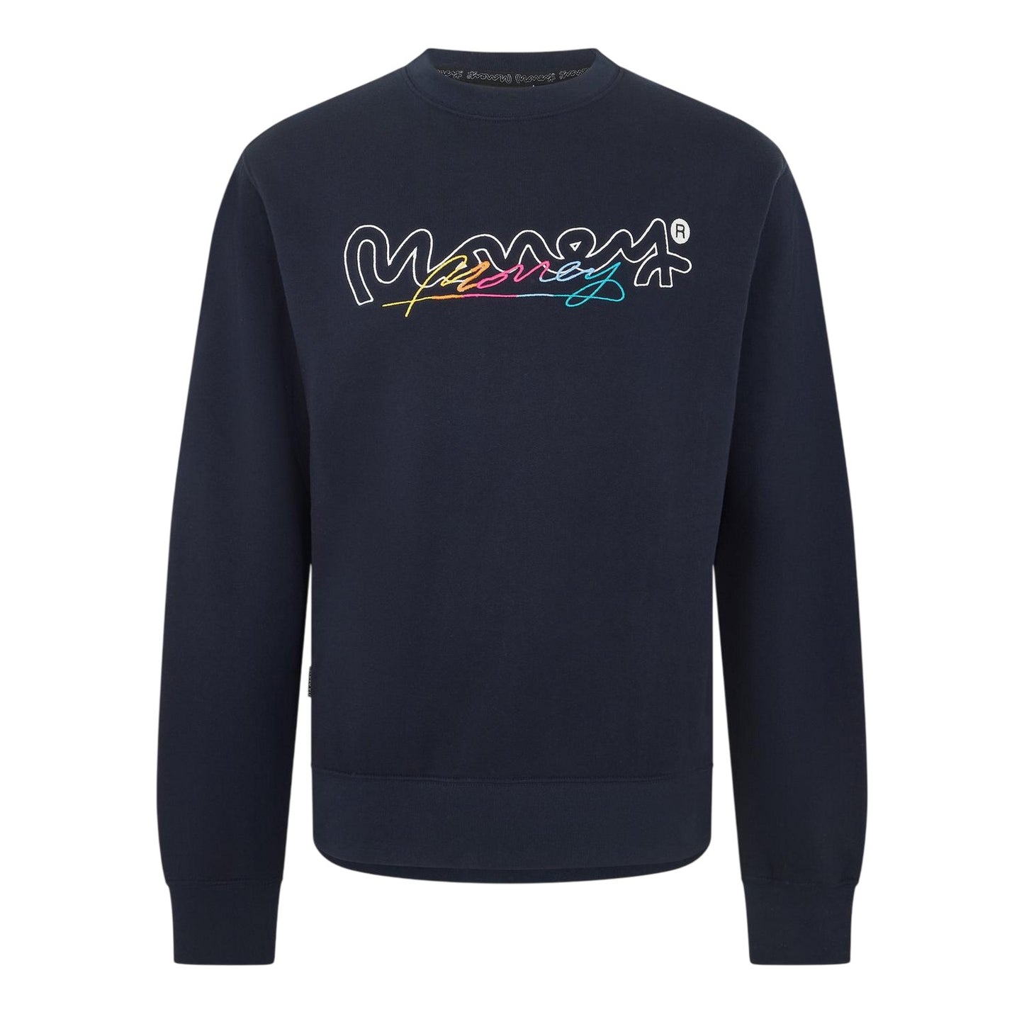 Navy - Front - Money Mens Chop Vice Crew Neck Sweatshirt